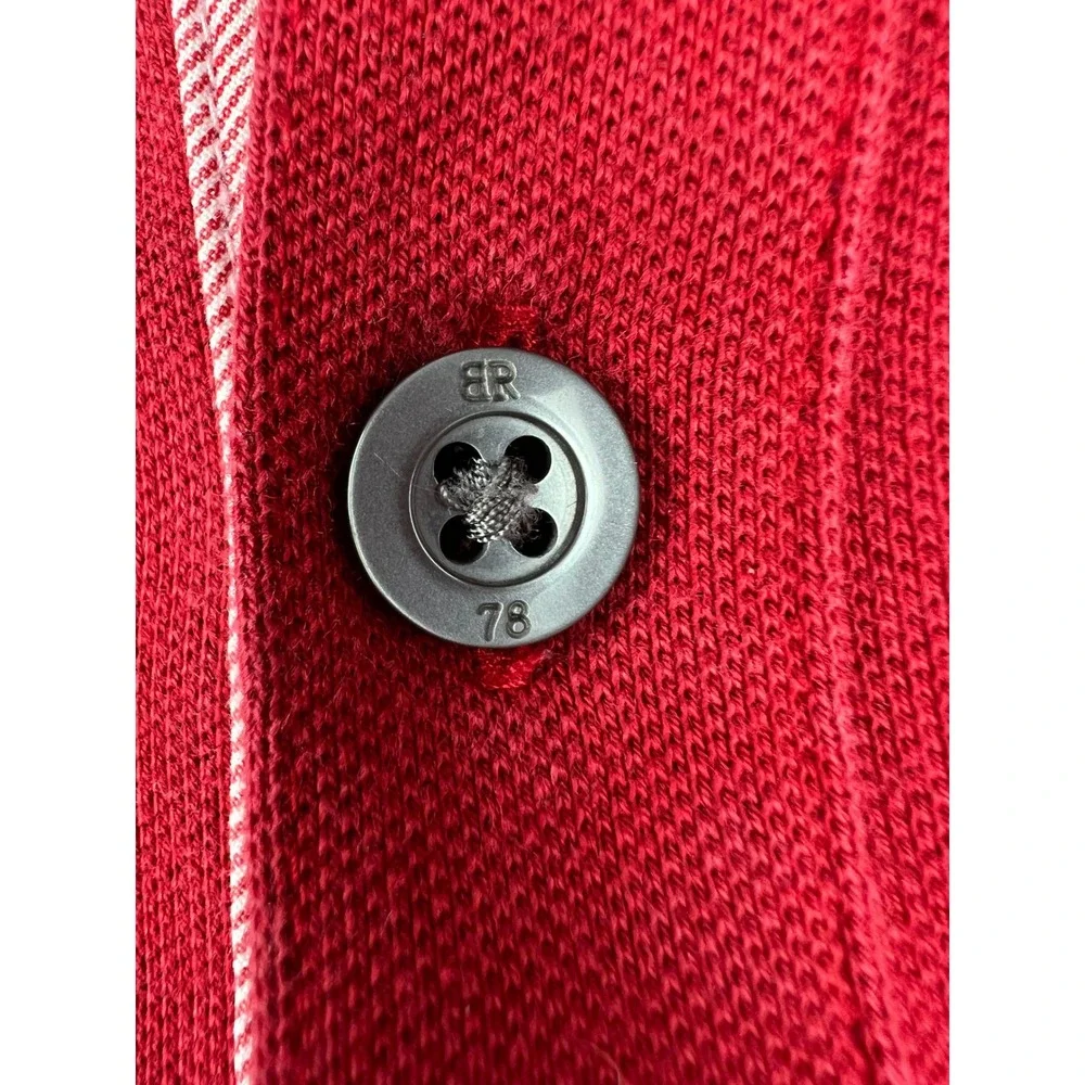 Banana Republic Polo Shirt Mens Large Red Good Elephant Logo Short Sleeve Pique